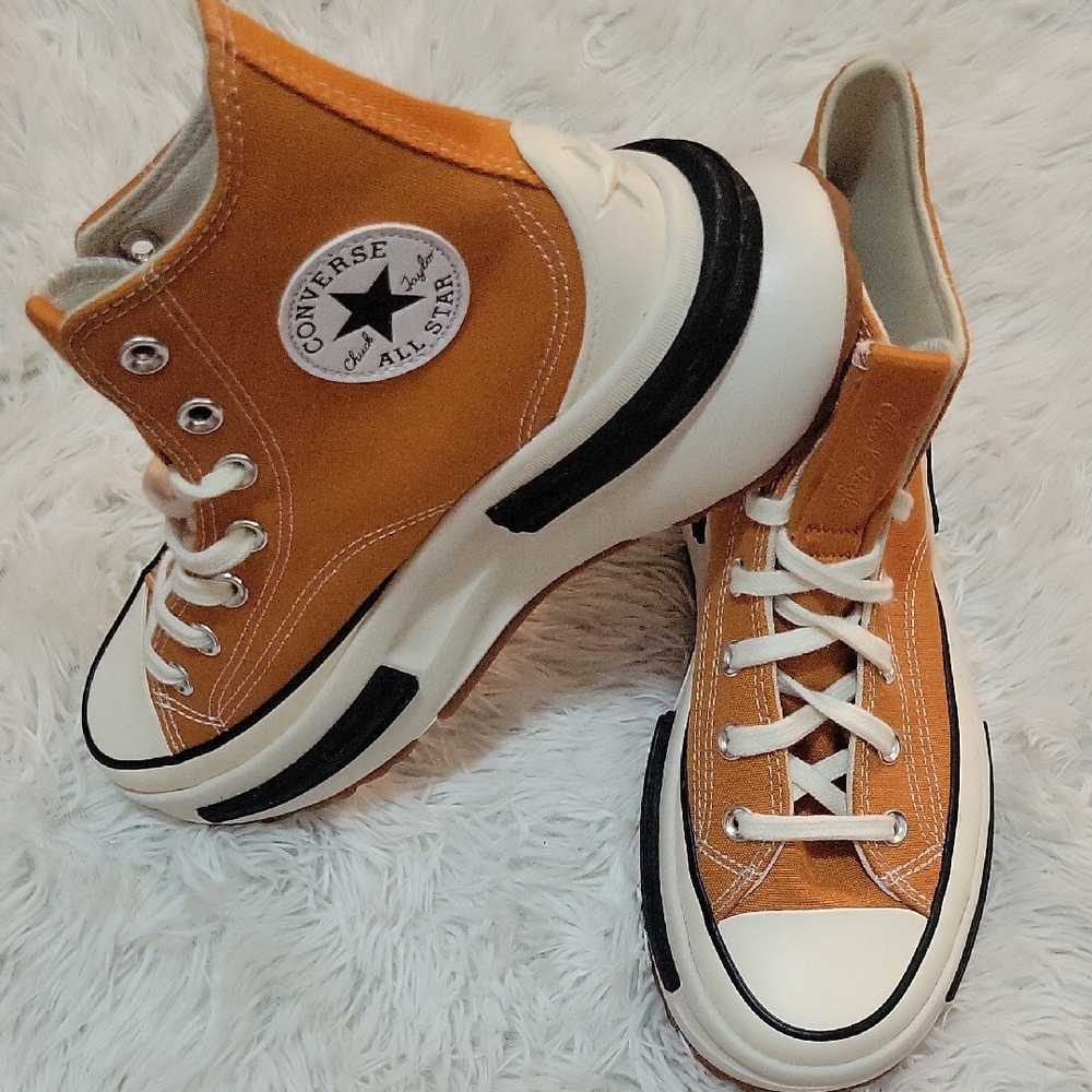 Women's Orange High-Top Sneakers - Picture 11 of 16